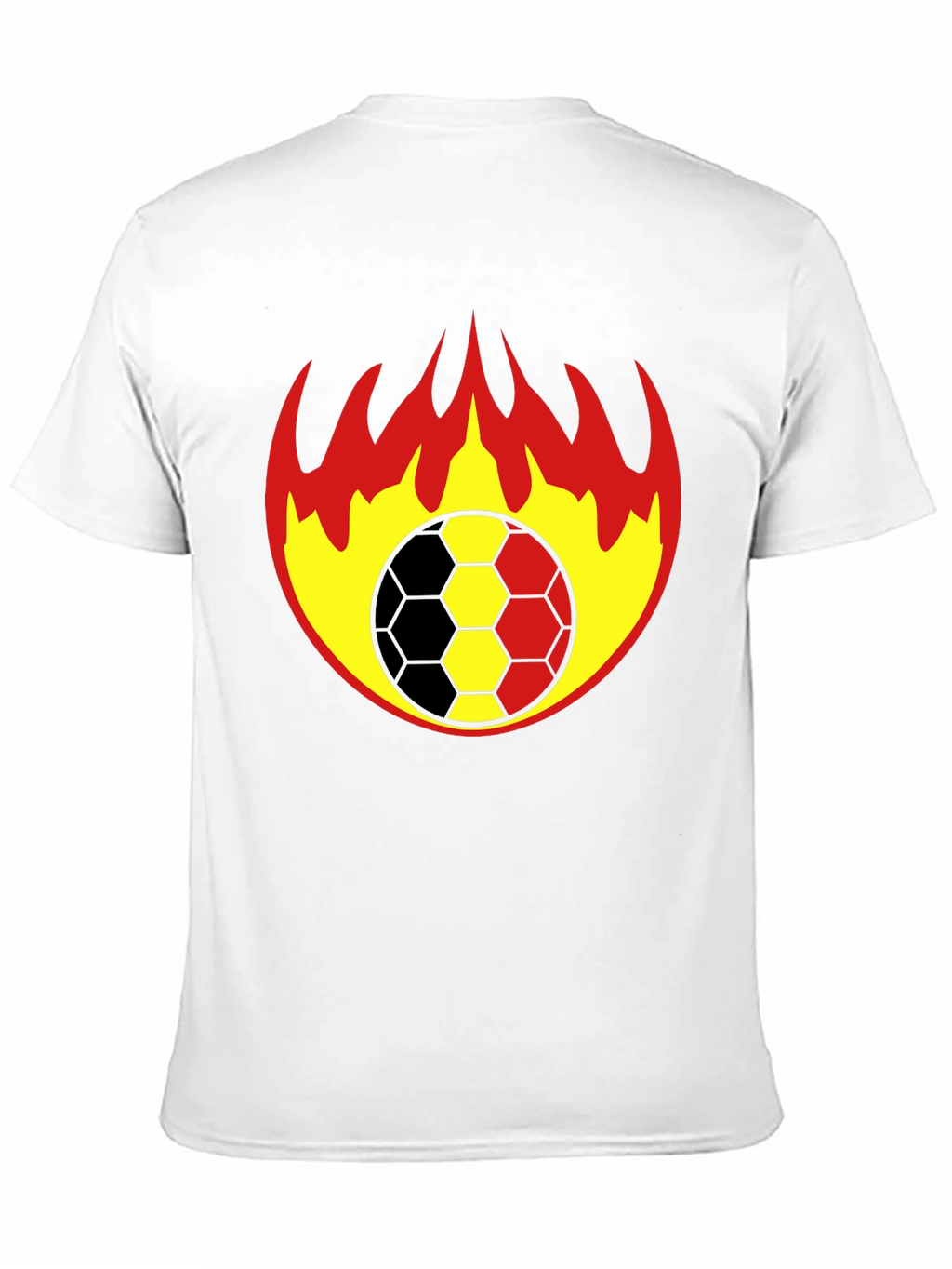 Flaming Soccer Ball Graphic T-Shirt