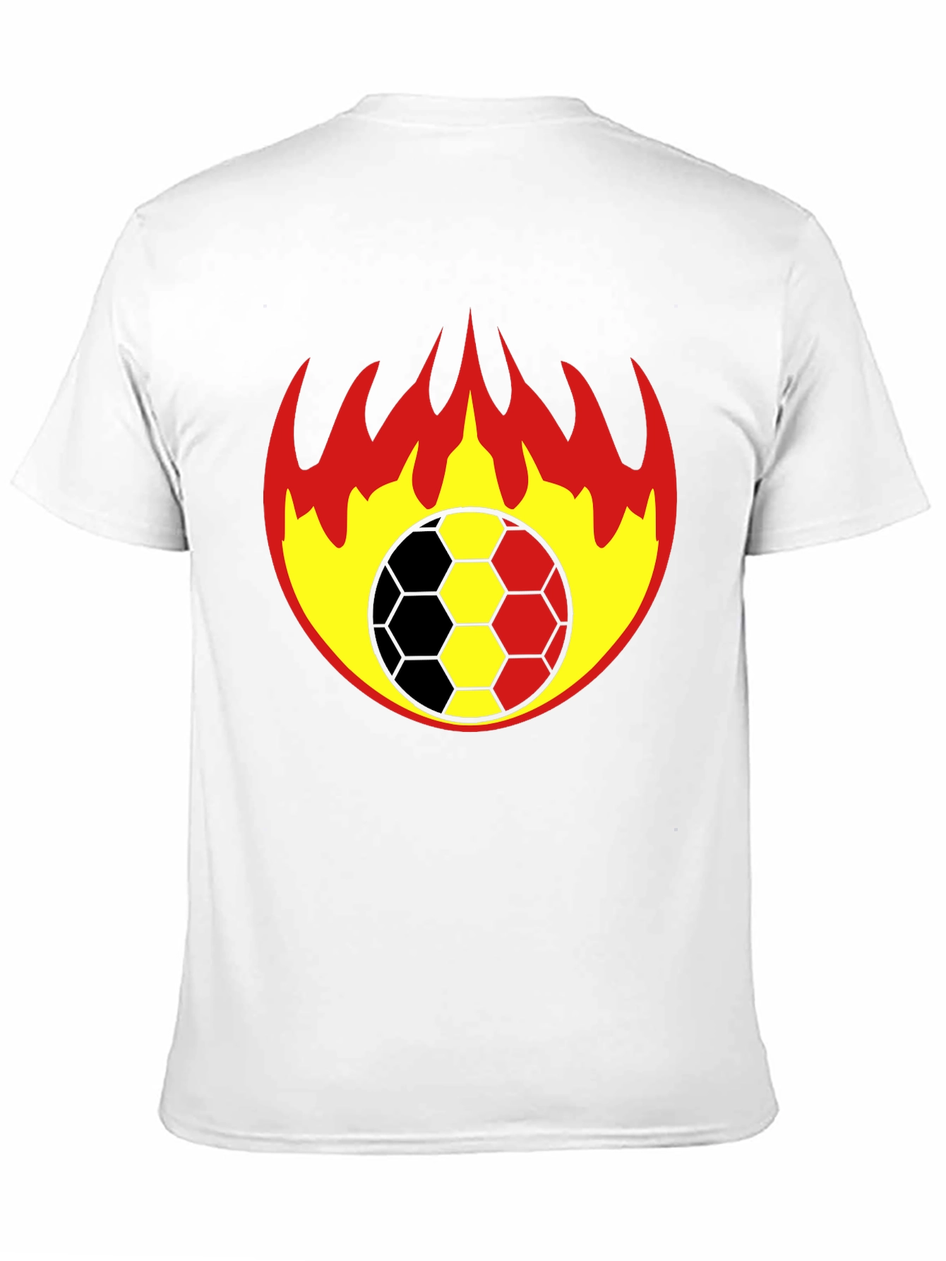 Flaming Soccer Ball Graphic T-Shirt