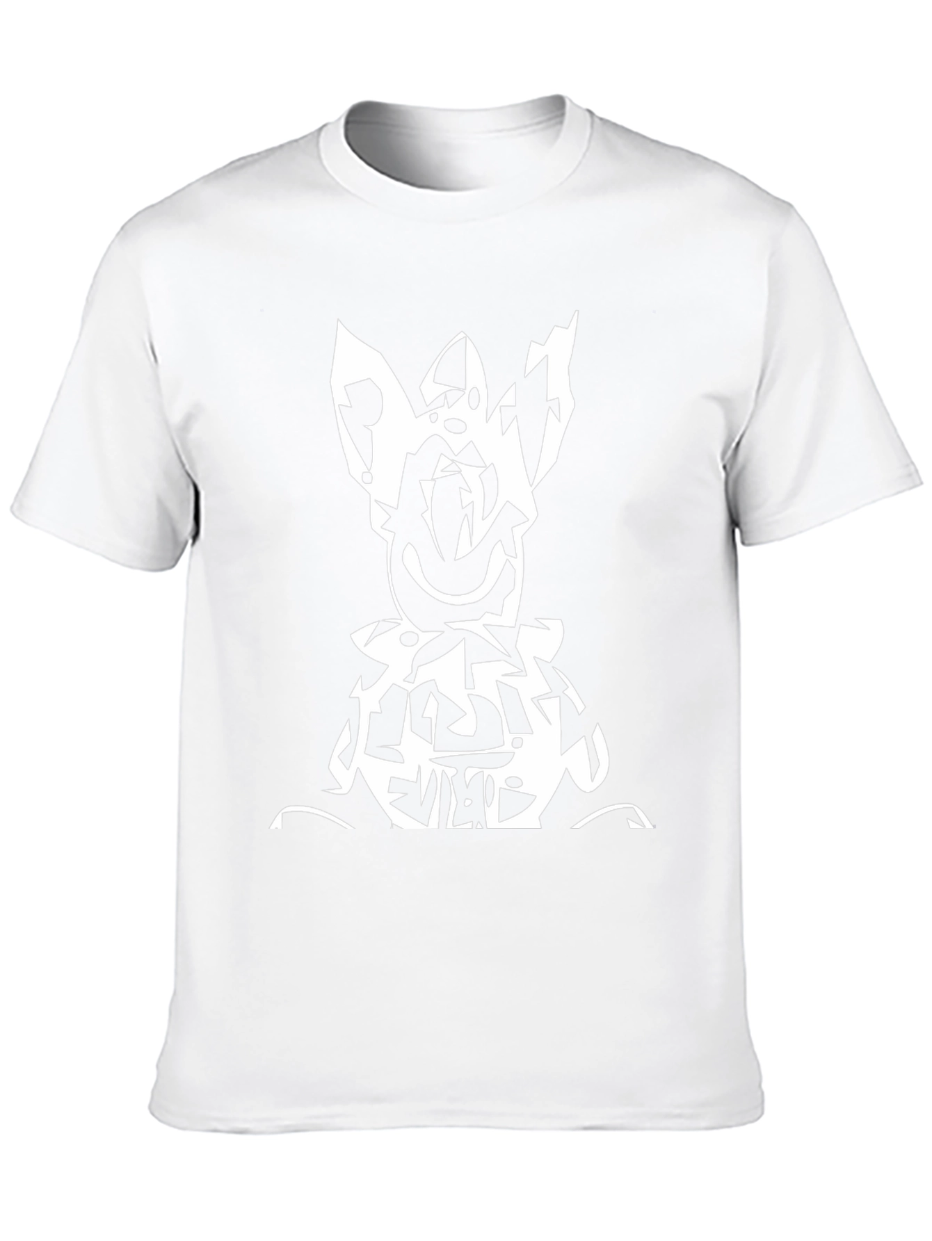 Abstract Cartoon Graphic Black T-Shirt