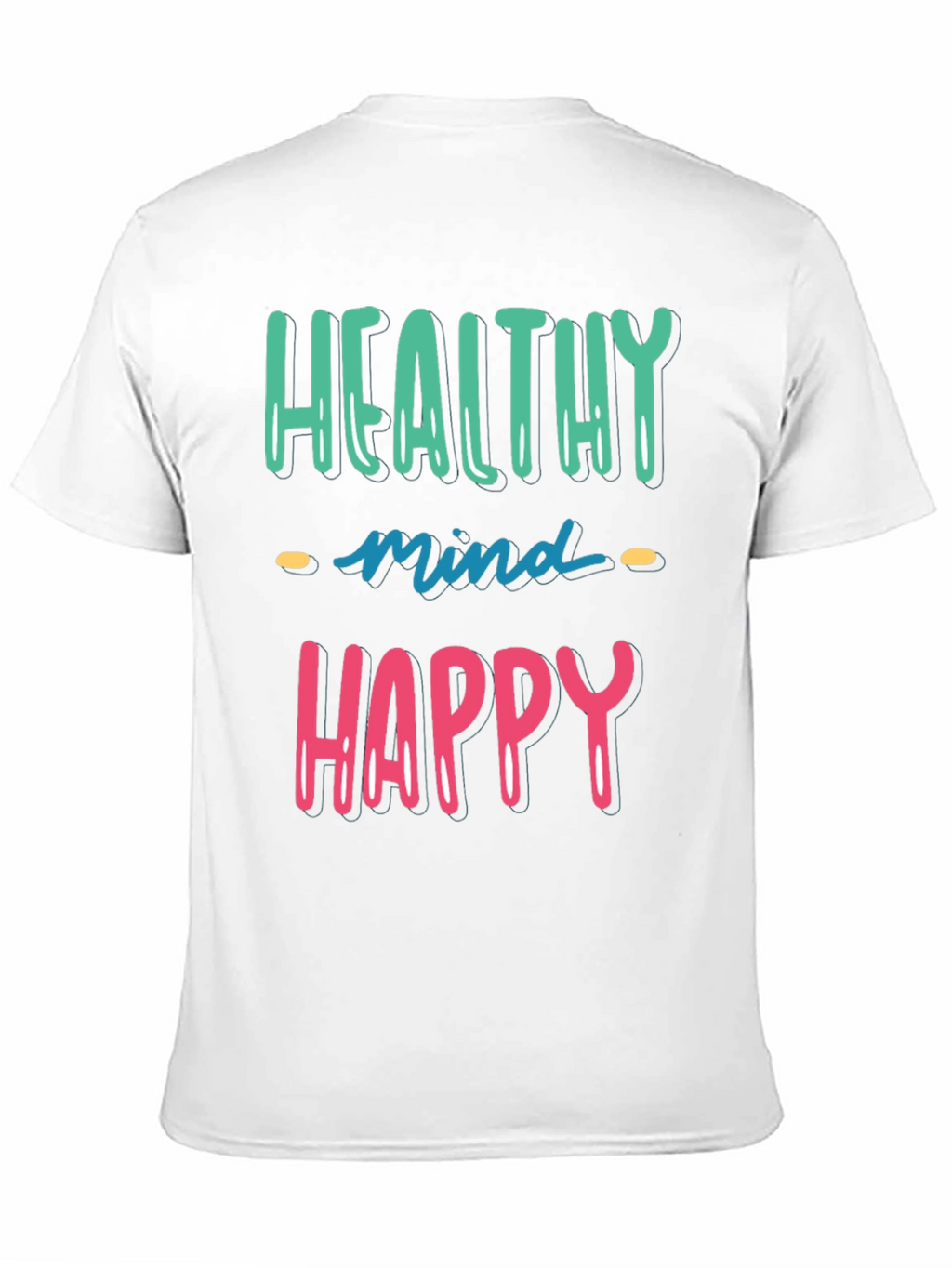 Healthy Mind Happy Life Black Graphic Tee