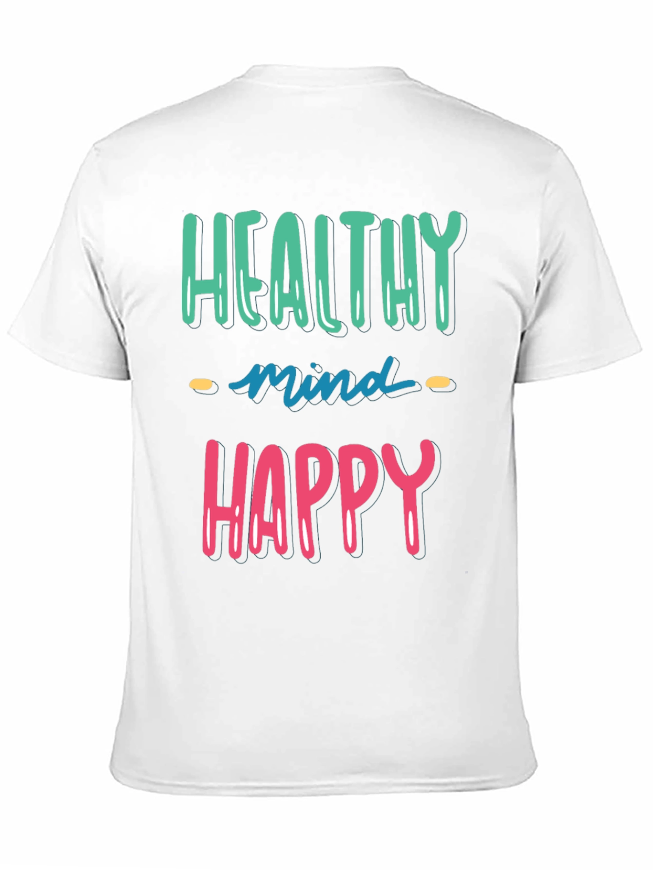 Healthy Mind Happy Life Black Graphic Tee