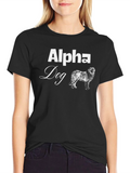 Alpha Dog Graphic Tee - Black Cotton T-Shirt