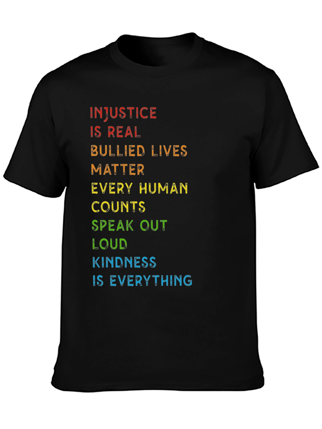 Injustice Is Real Graphic Tee - Black