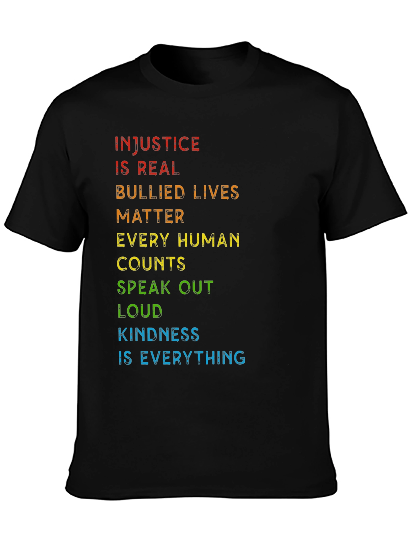 Injustice Is Real Graphic Tee - Black