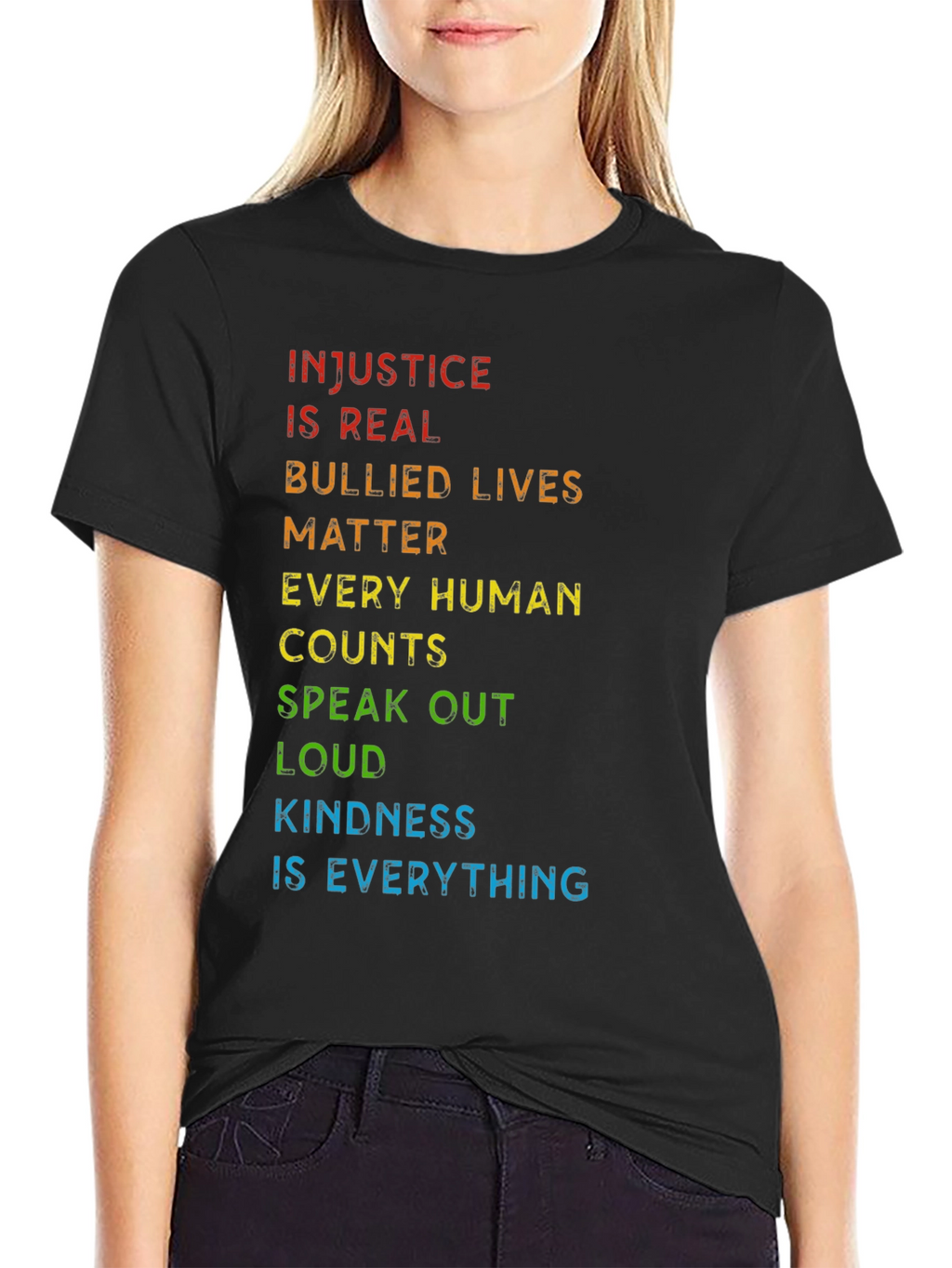 Injustice Is Real Graphic Tee - Black