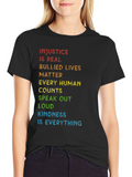 Injustice Is Real Graphic Tee - Black