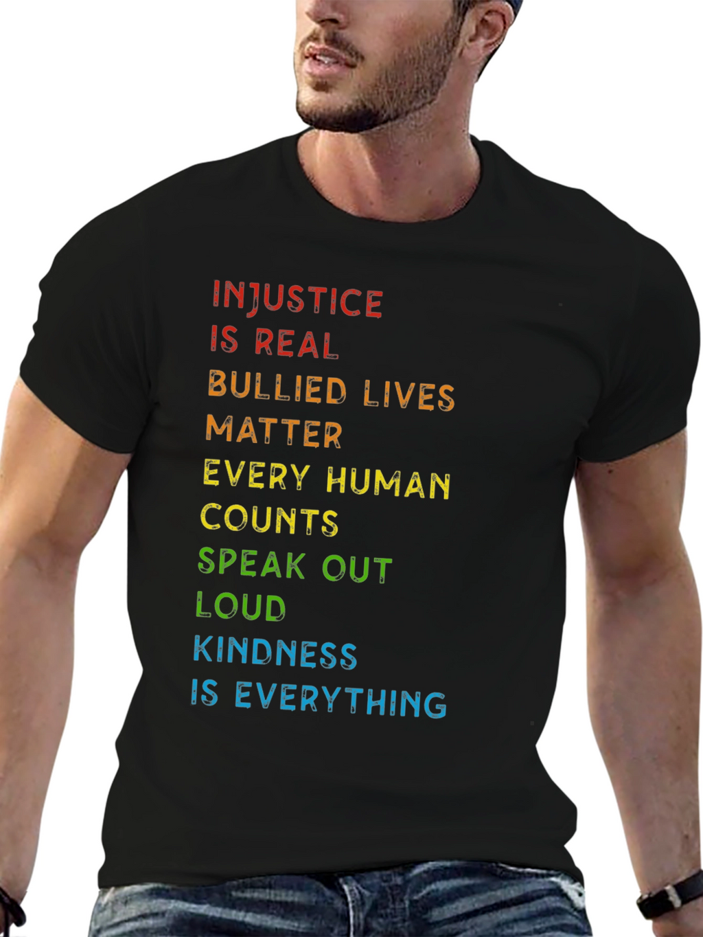 Injustice Is Real Graphic Tee - Black