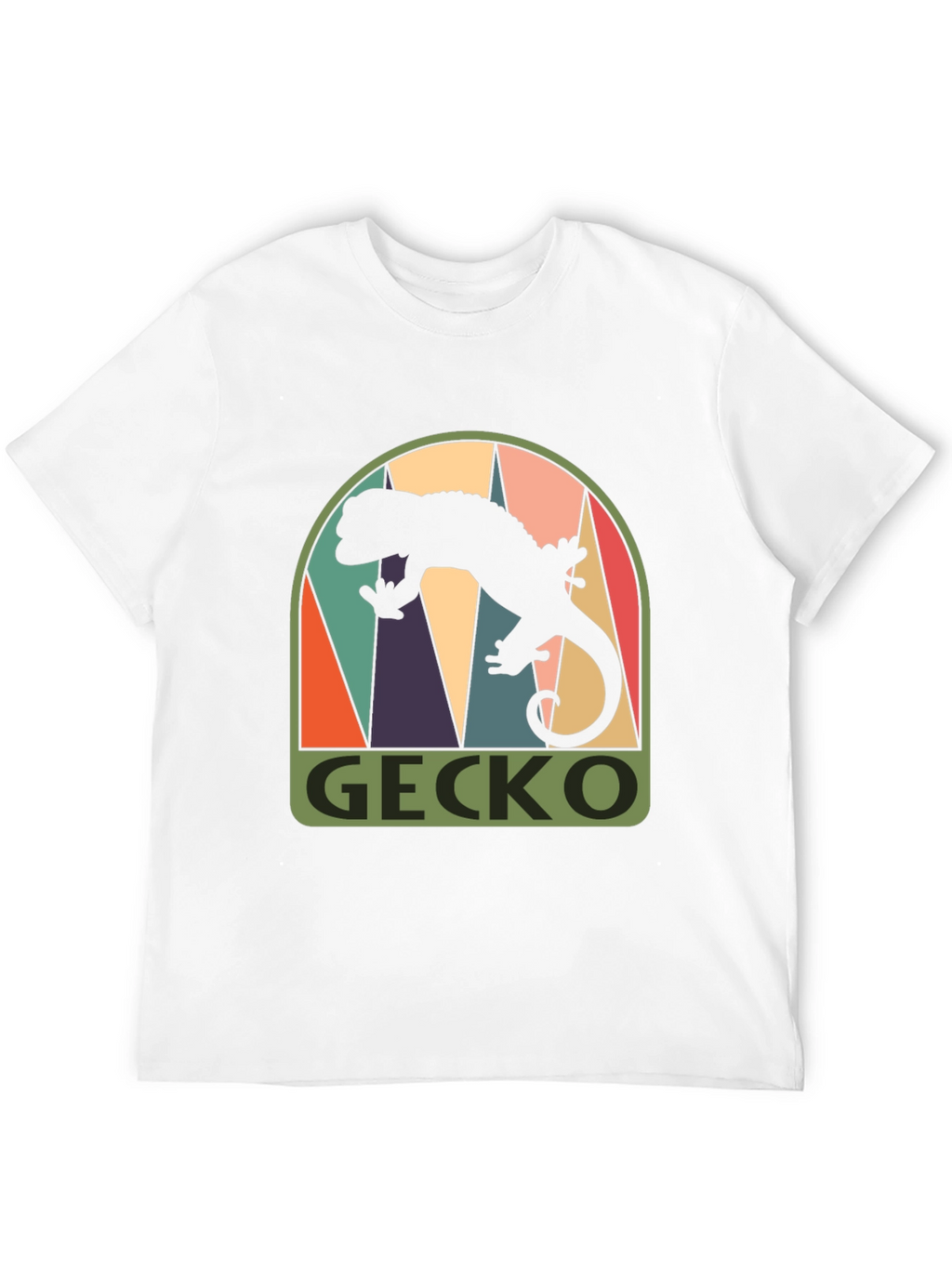 Retro Gecko Graphic Tee - Cool Black T-Shirt