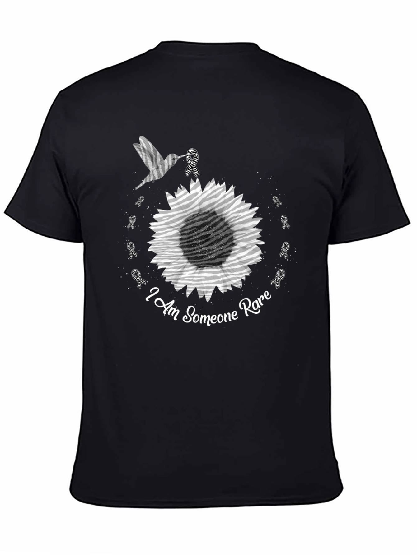 Rare Disease Awareness T-Shirt - Hummingbird Sunflower