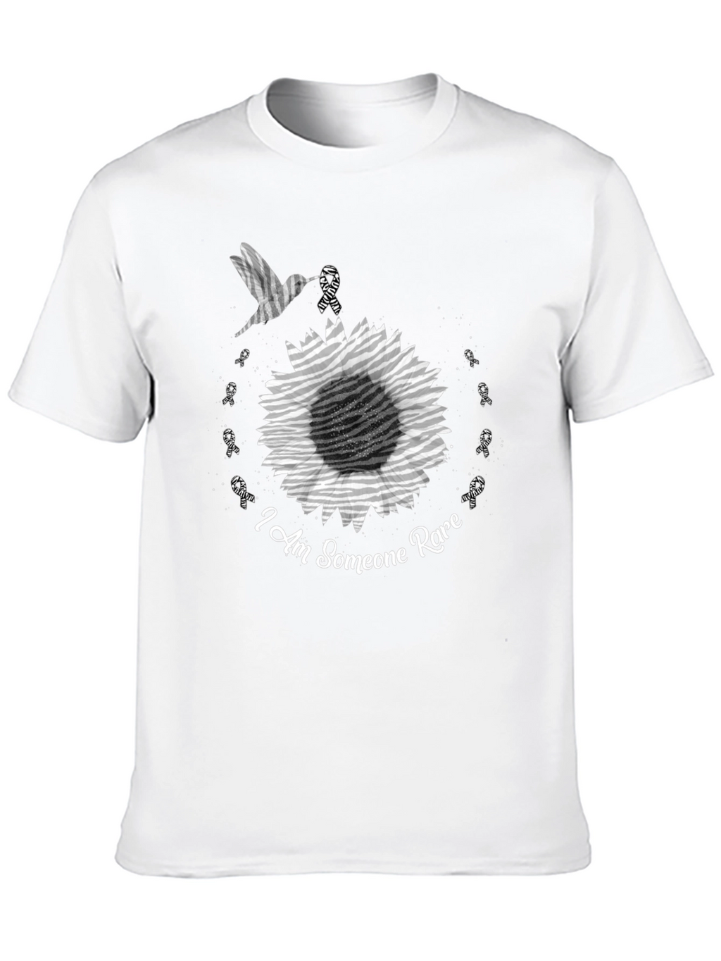 Rare Disease Awareness T-Shirt - Hummingbird Sunflower