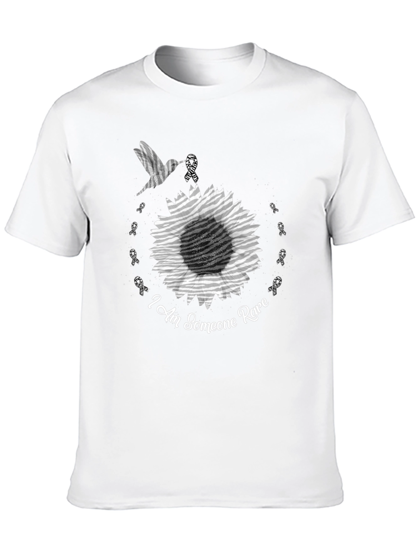 Rare Disease Awareness T-Shirt - Hummingbird Sunflower