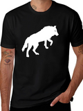 Wolf Graphic T-Shirt - Black Cotton Tee