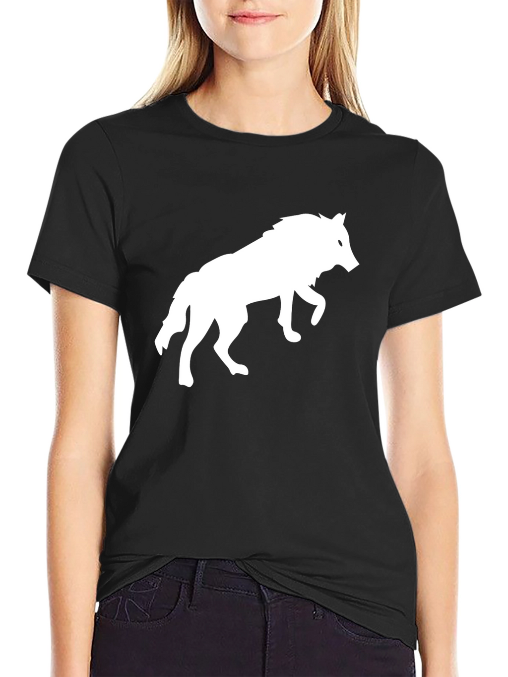 Wolf Graphic T-Shirt - Black Cotton Tee