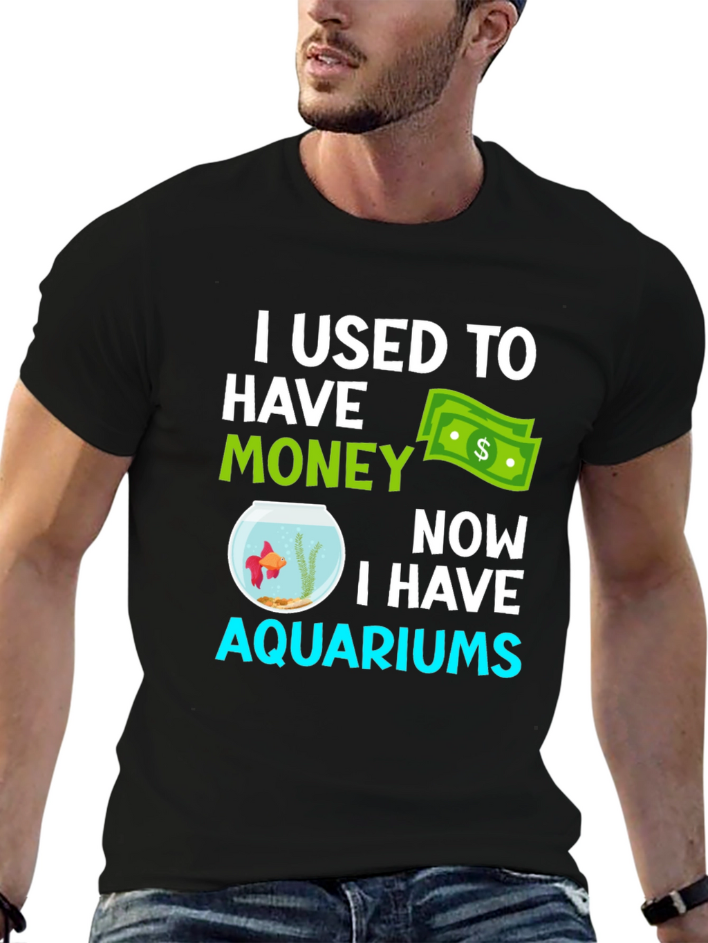 Funny Aquarium T-Shirt - I Used to Have Money