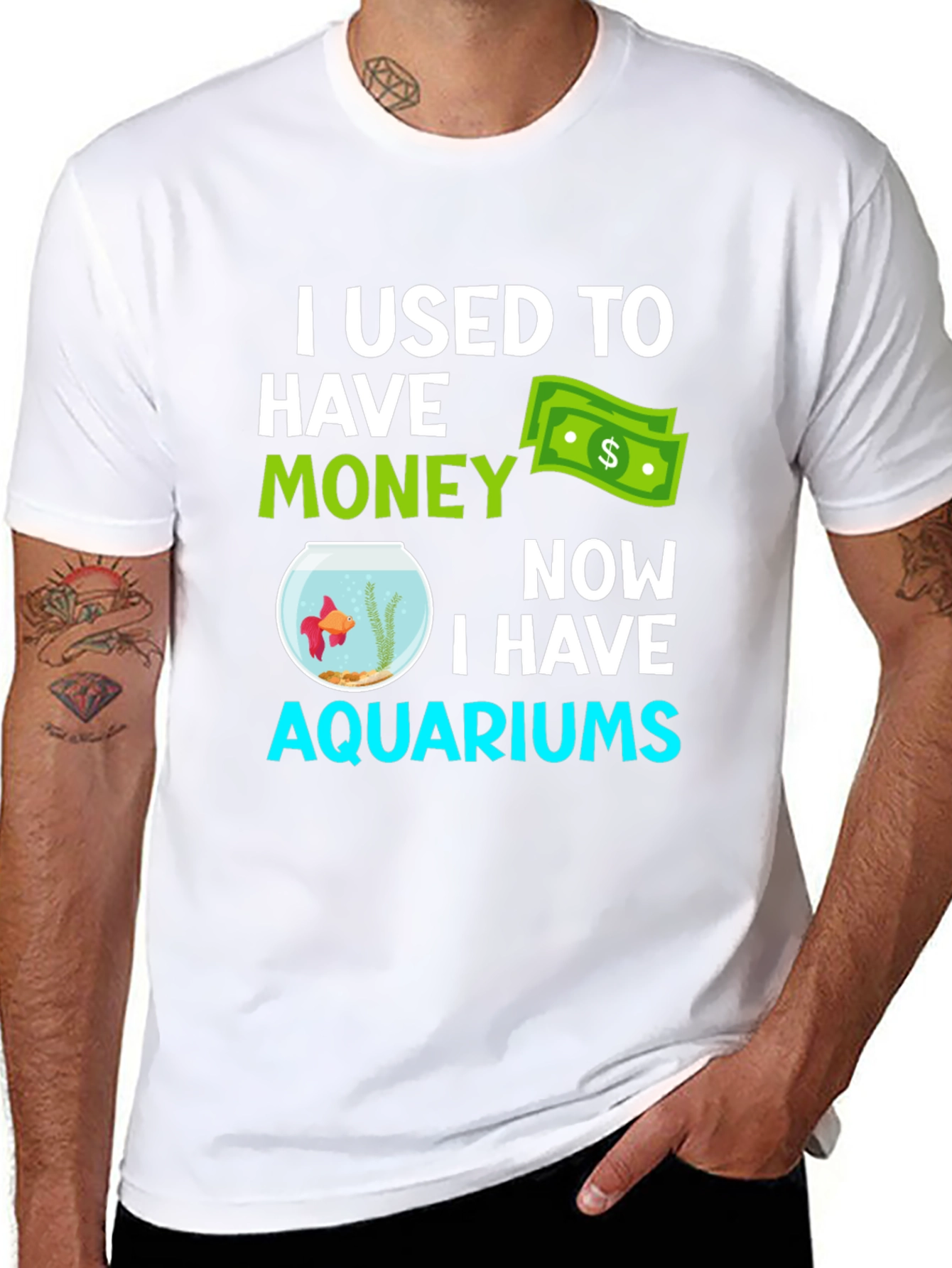 Funny Aquarium T-Shirt - I Used to Have Money
