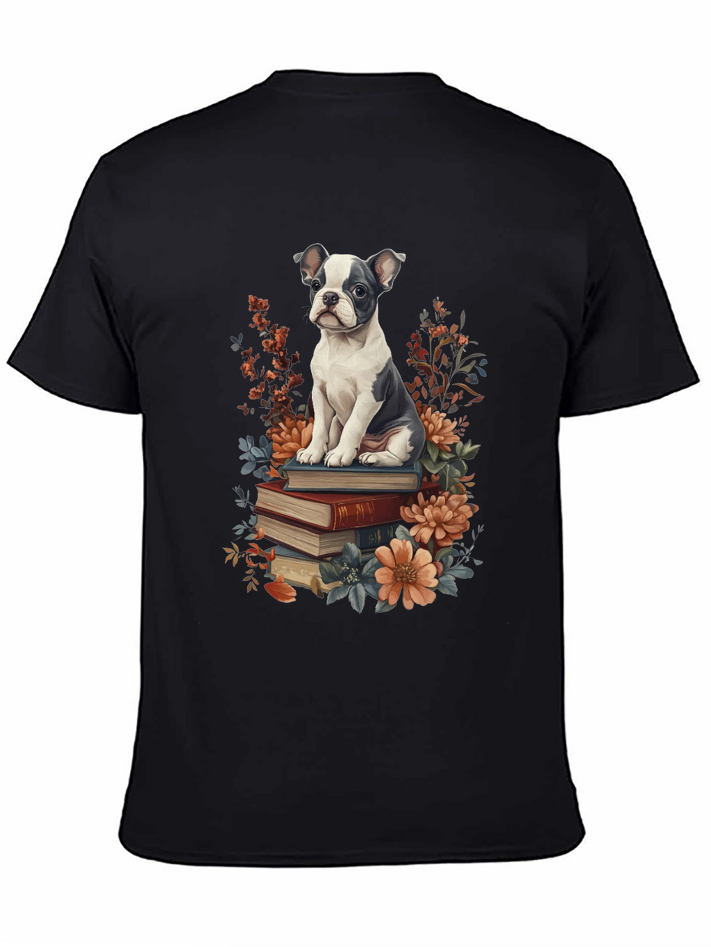 Dog on Books Graphic Tee