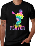 Tie-Dye Lacrosse Player Graphic Tee - Black