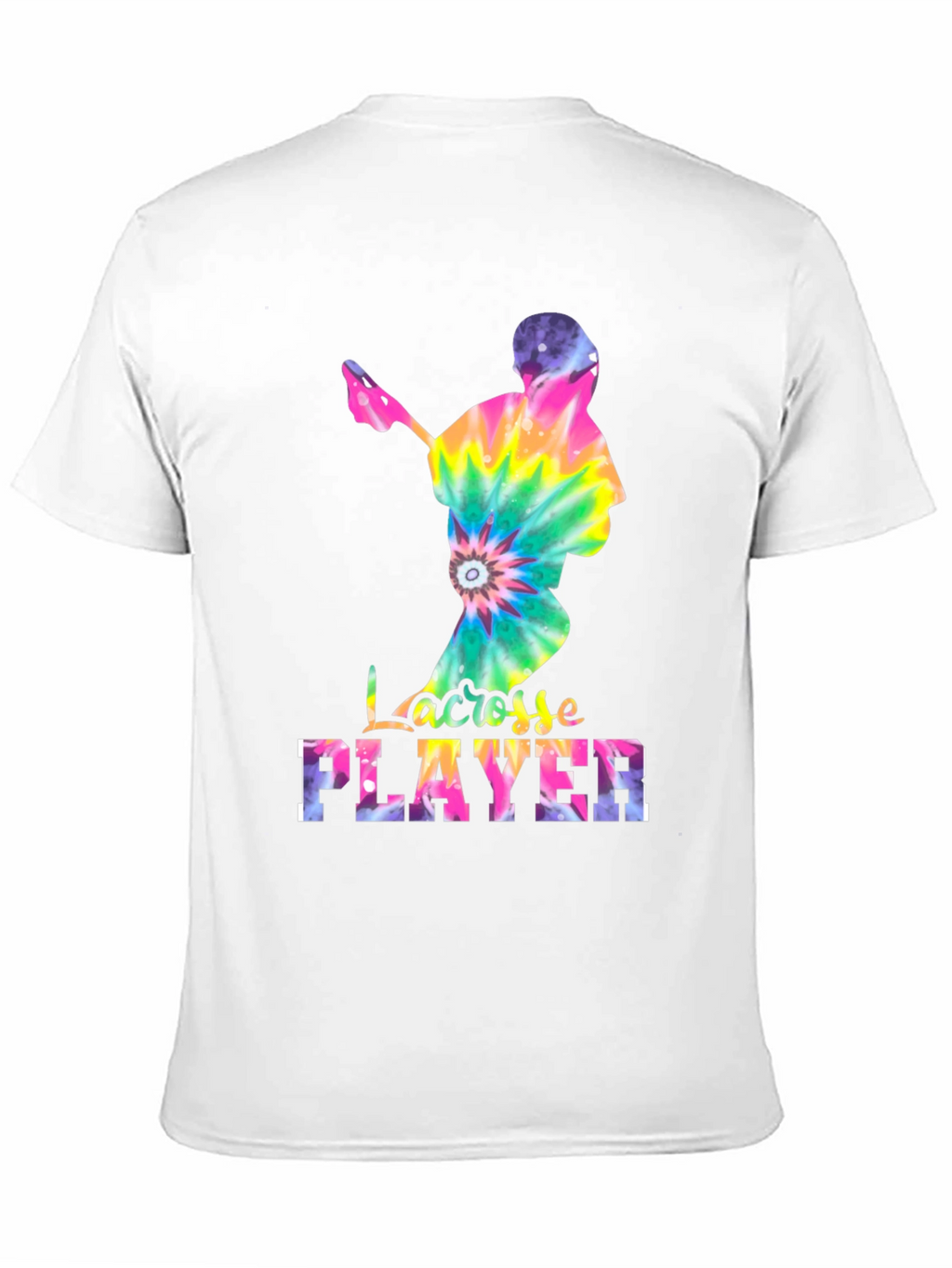 Tie-Dye Lacrosse Player Graphic Tee - Black