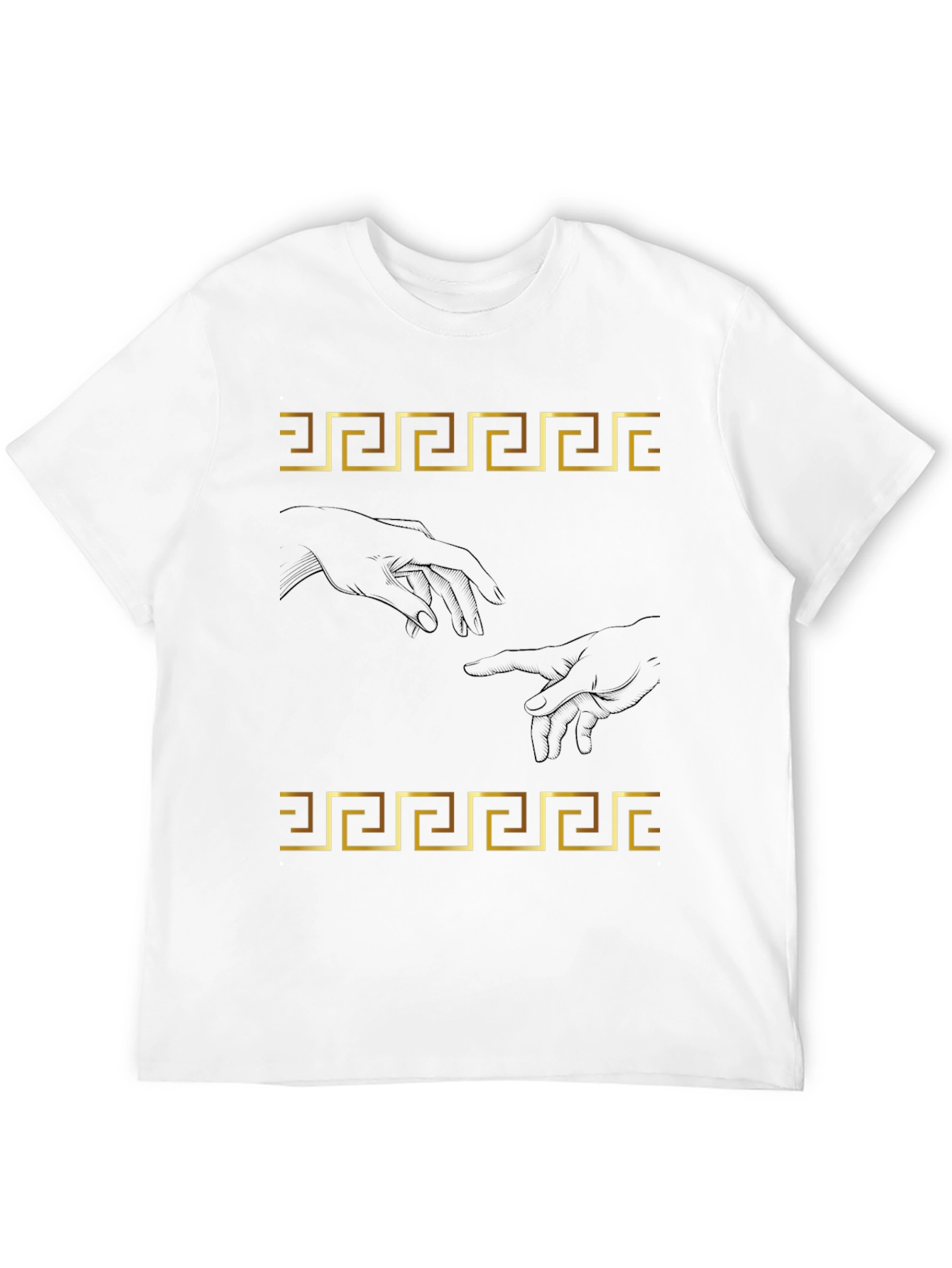 Creation of Adam T-Shirt - Greek Key Art