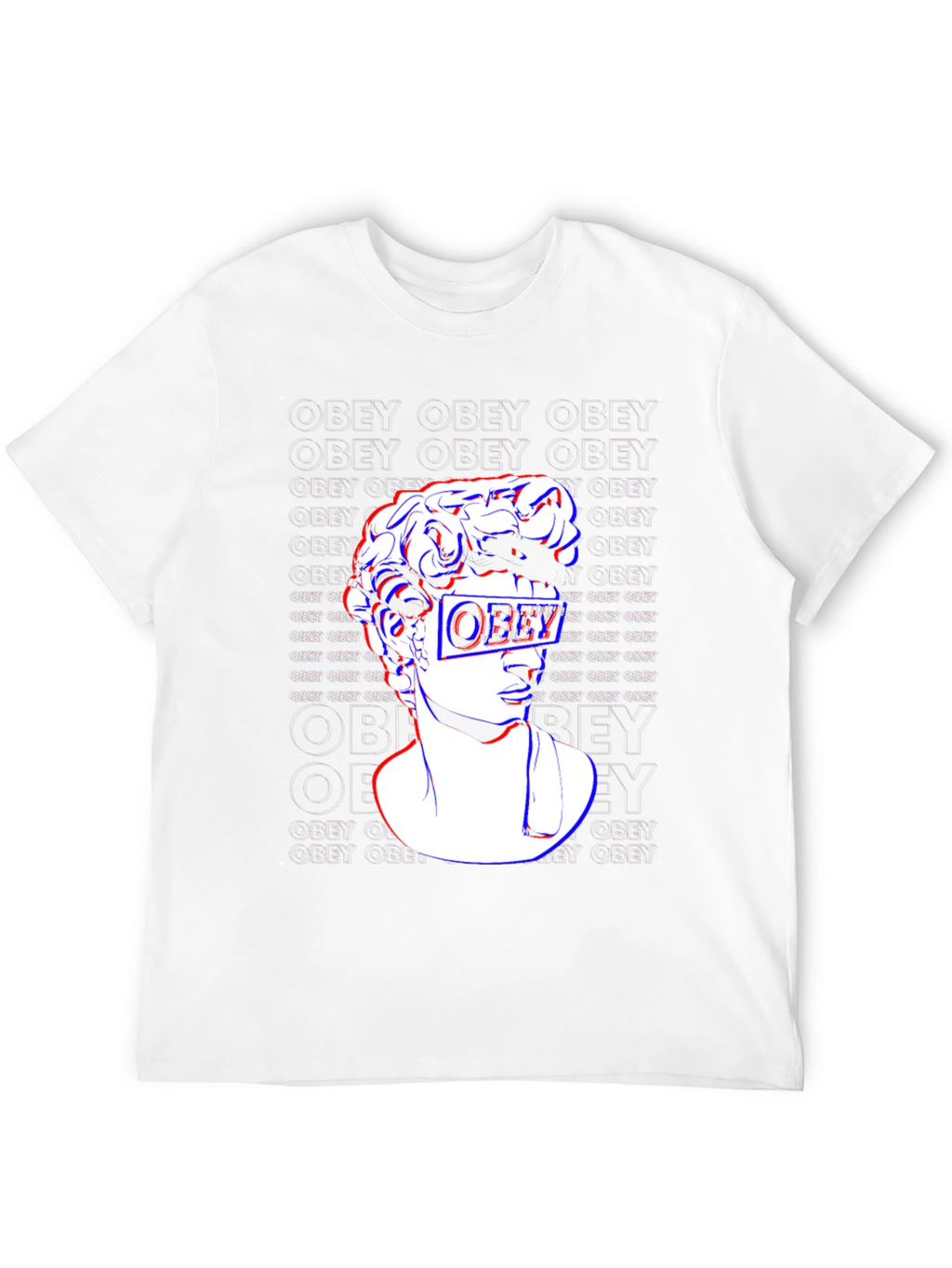 Obey Statue Graphic Print T-Shirt - Stylish Black Tee