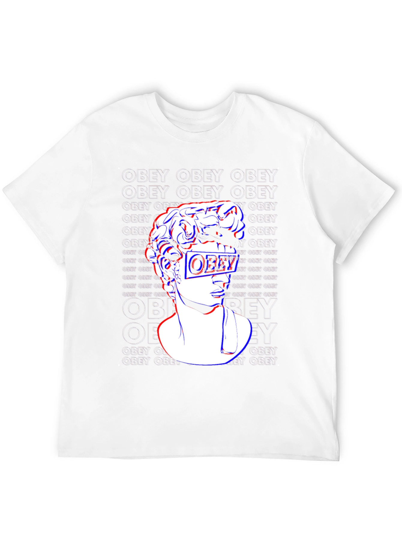 Obey Statue Graphic Print T-Shirt - Stylish Black Tee