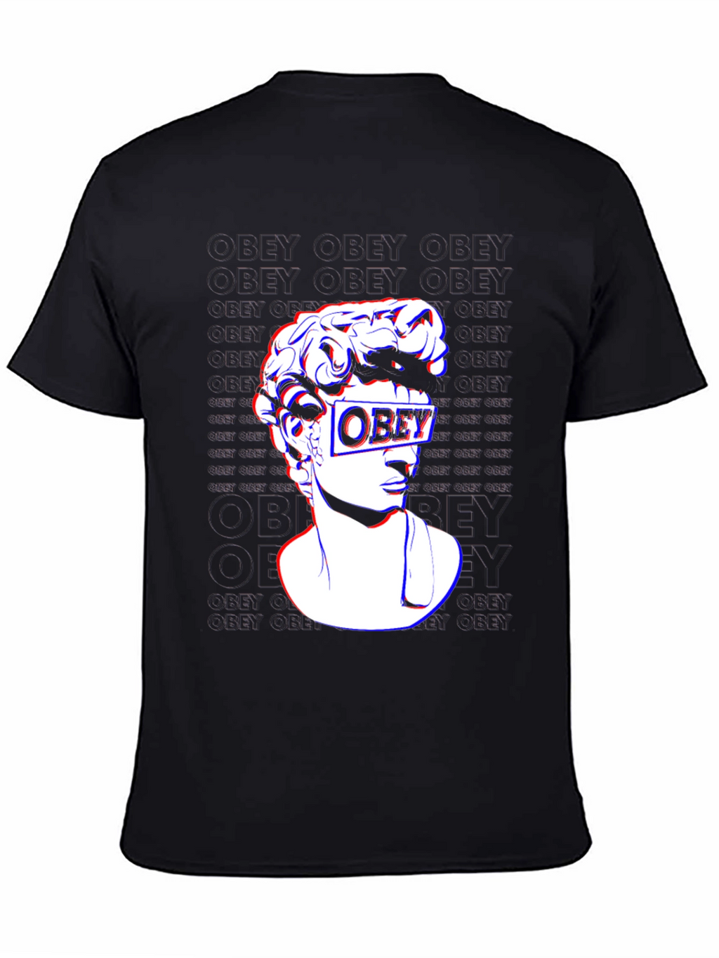 Obey Statue Graphic Print T-Shirt - Stylish Black Tee