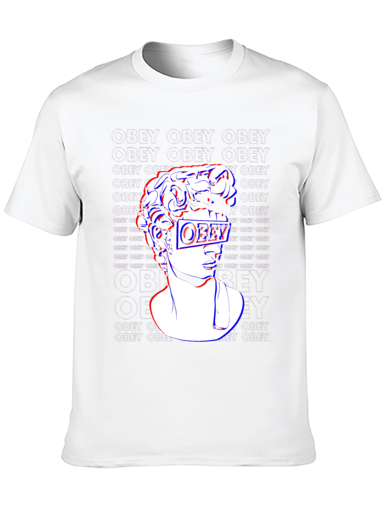 Obey Statue Graphic Print T-Shirt - Stylish Black Tee