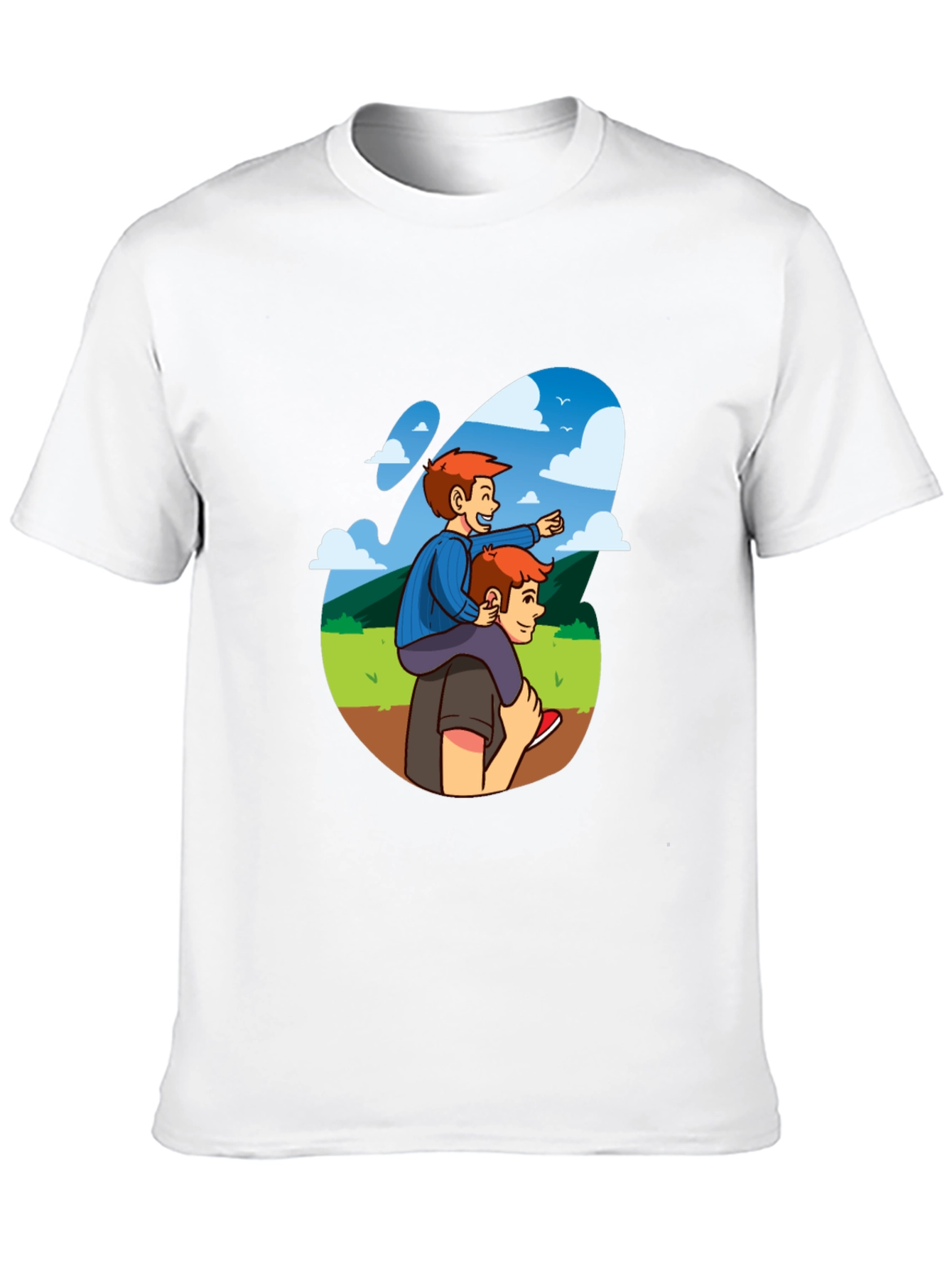 Father & Son T-Shirt - Cartoon Design