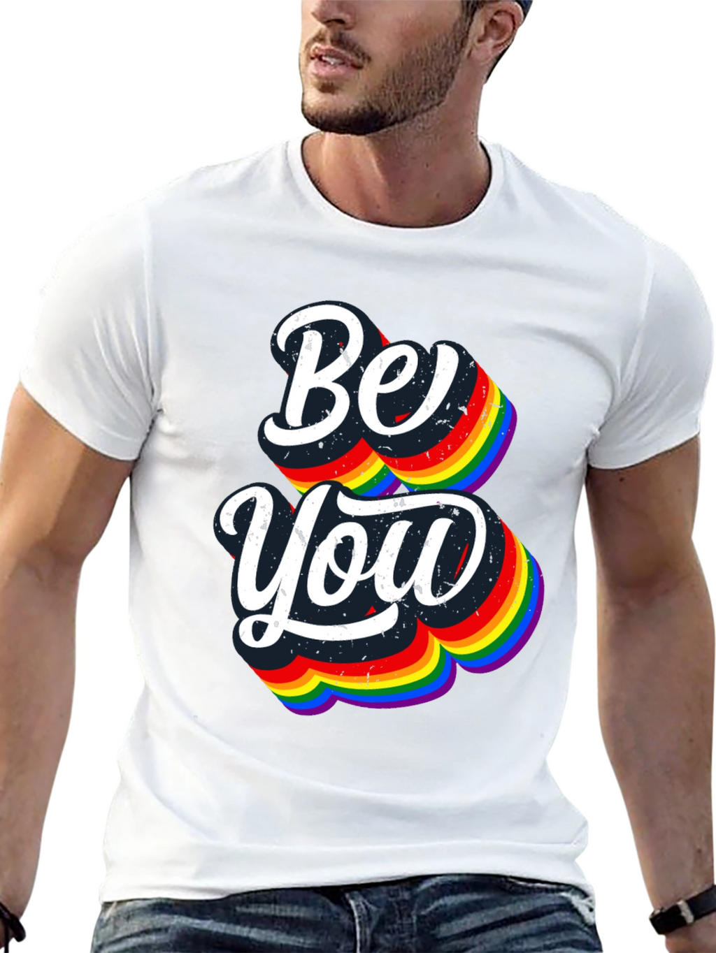 Be You Rainbow Graphic Tee - Pride Shirt
