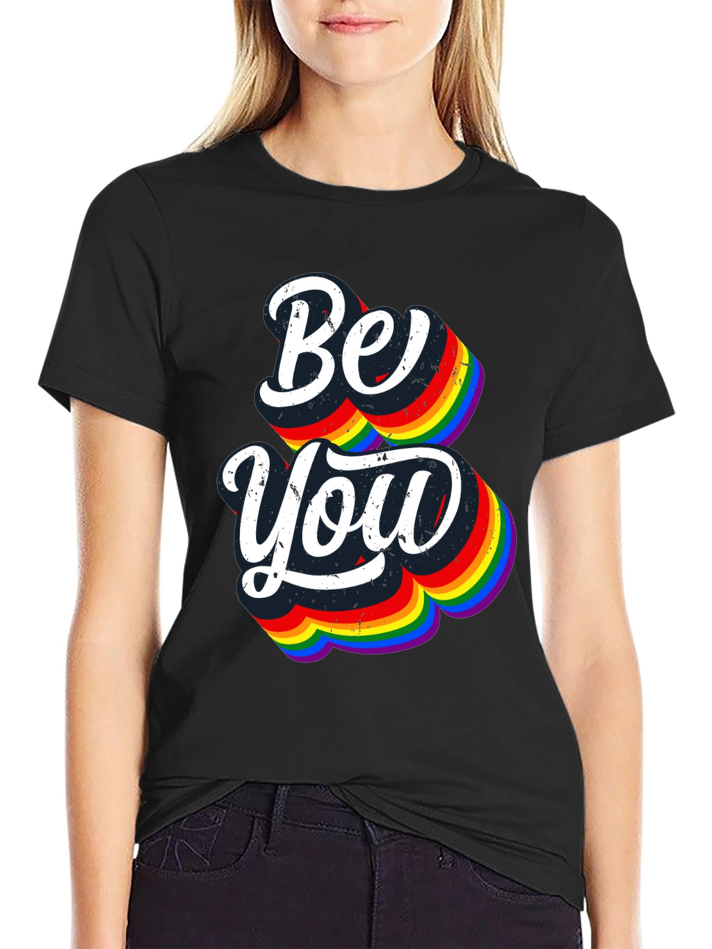 Be You Rainbow Graphic Tee - Pride Shirt