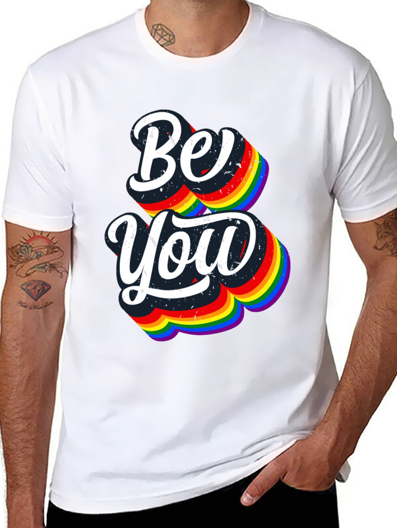 Be You Rainbow Graphic Tee - Pride Shirt