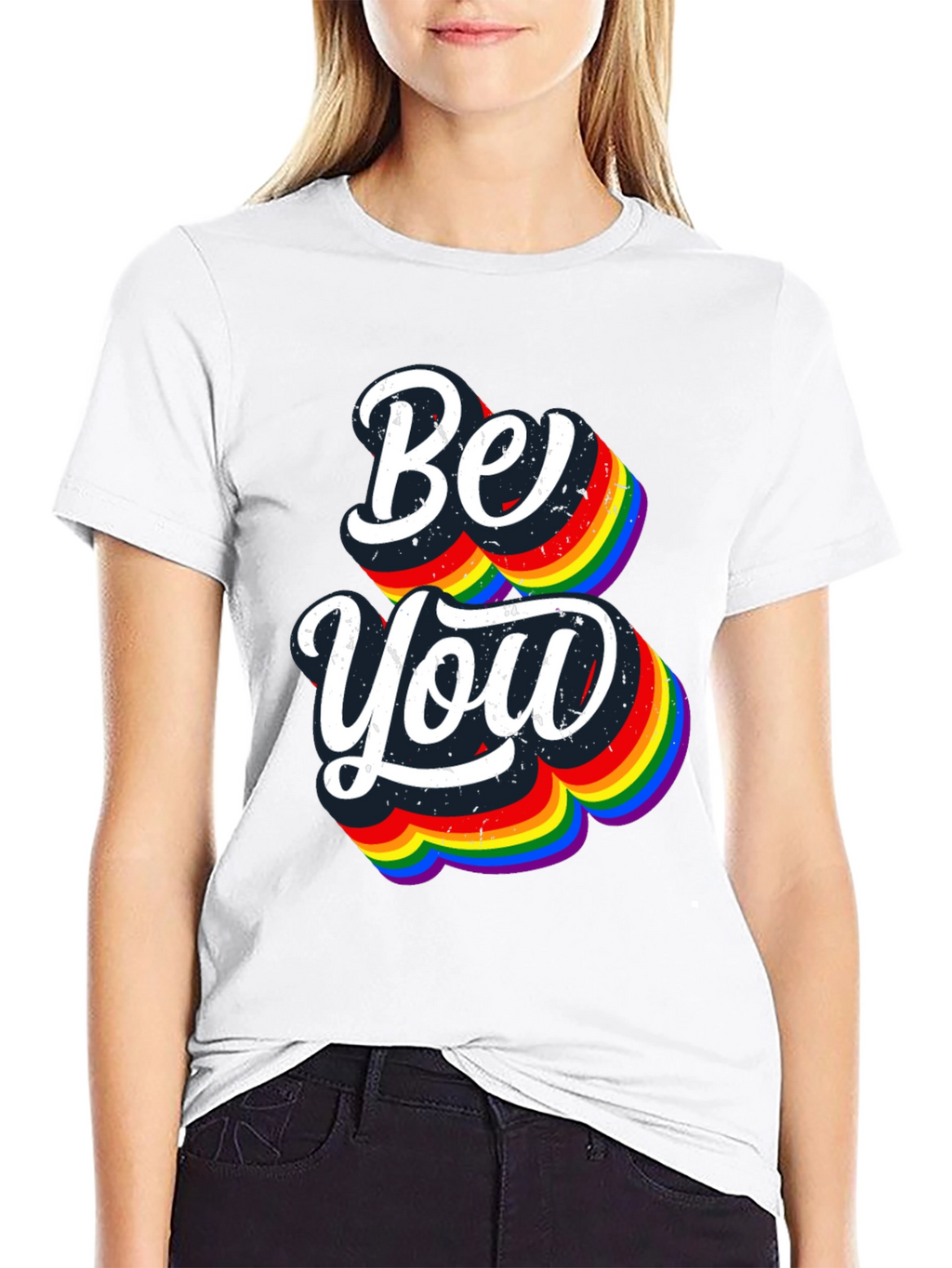 Be You Rainbow Graphic Tee - Pride Shirt