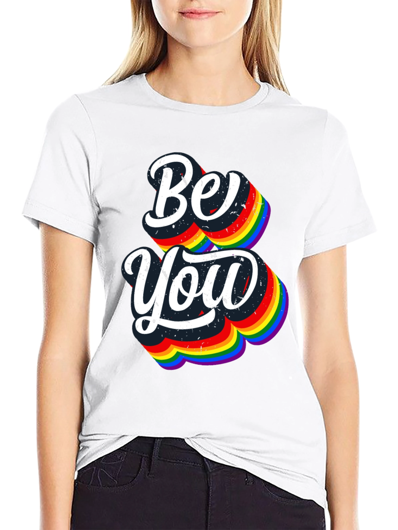 Be You Rainbow Graphic Tee - Pride Shirt