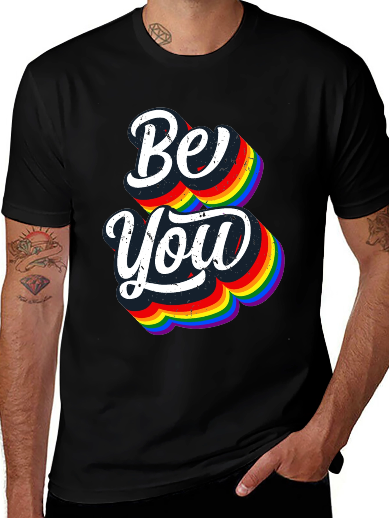 Be You Rainbow Graphic Tee - Pride Shirt