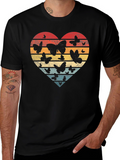 Retro Butterfly Heart T-Shirt - Stylish Graphic Tee