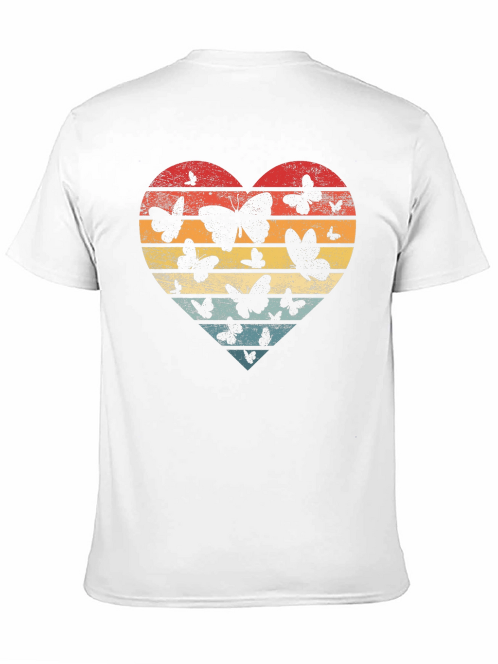 Retro Butterfly Heart T-Shirt - Stylish Graphic Tee