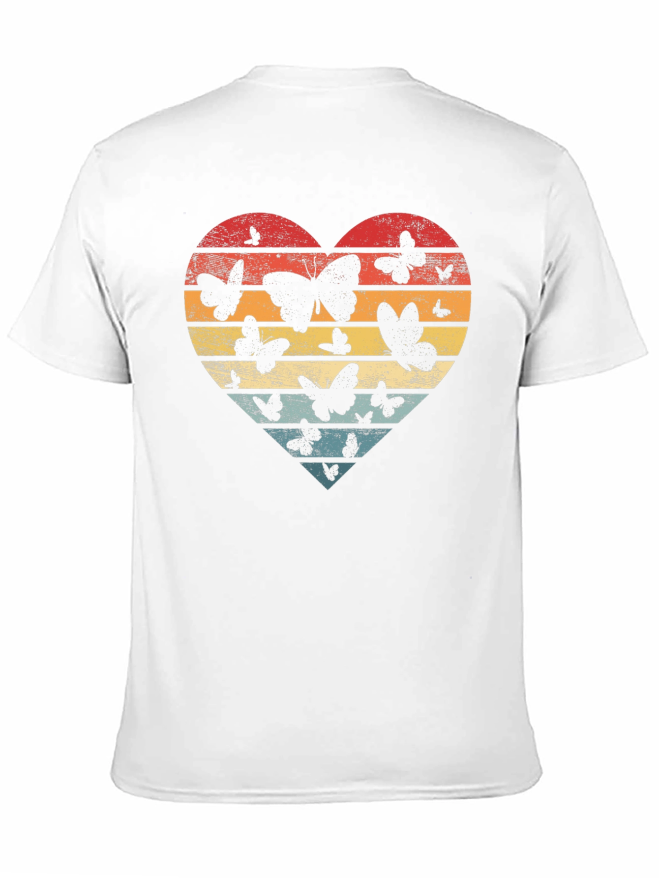 Retro Butterfly Heart T-Shirt - Stylish Graphic Tee