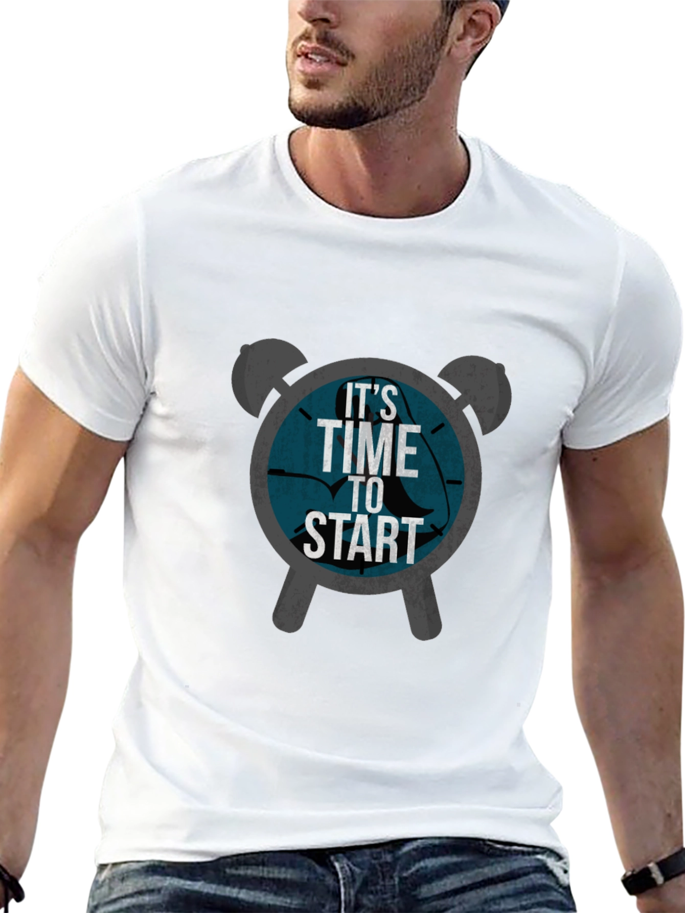 Time To Start Graphic Tee - Black
