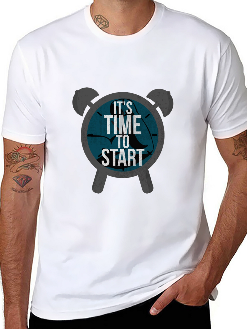 Time To Start Graphic Tee - Black