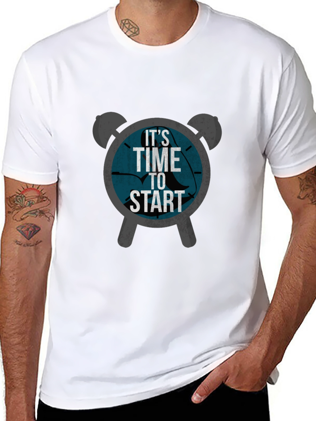 Time To Start Graphic Tee - Black