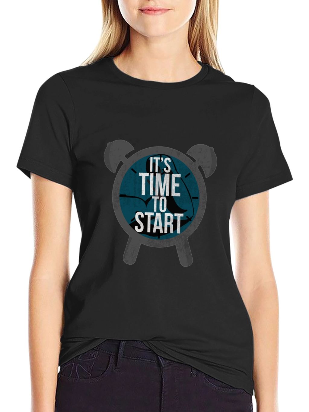 Time To Start Graphic Tee - Black