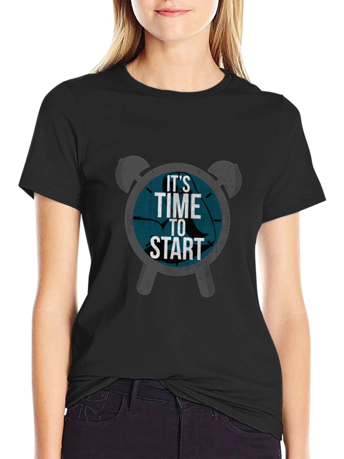 Time To Start Graphic Tee - Black