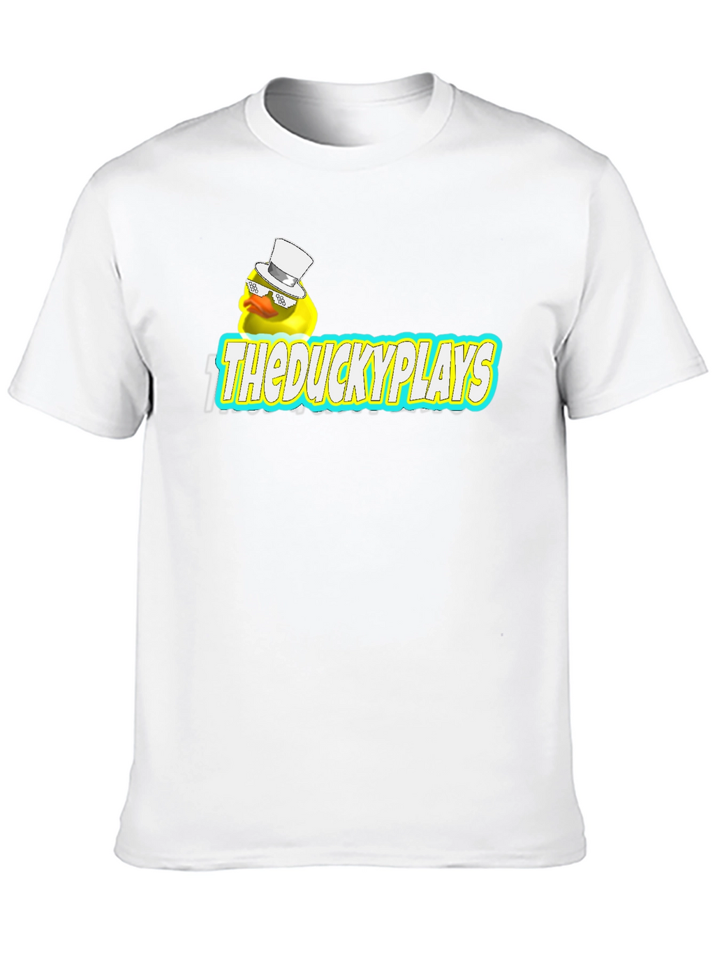 TheDuckyPlays Black Cotton Graphic Tee