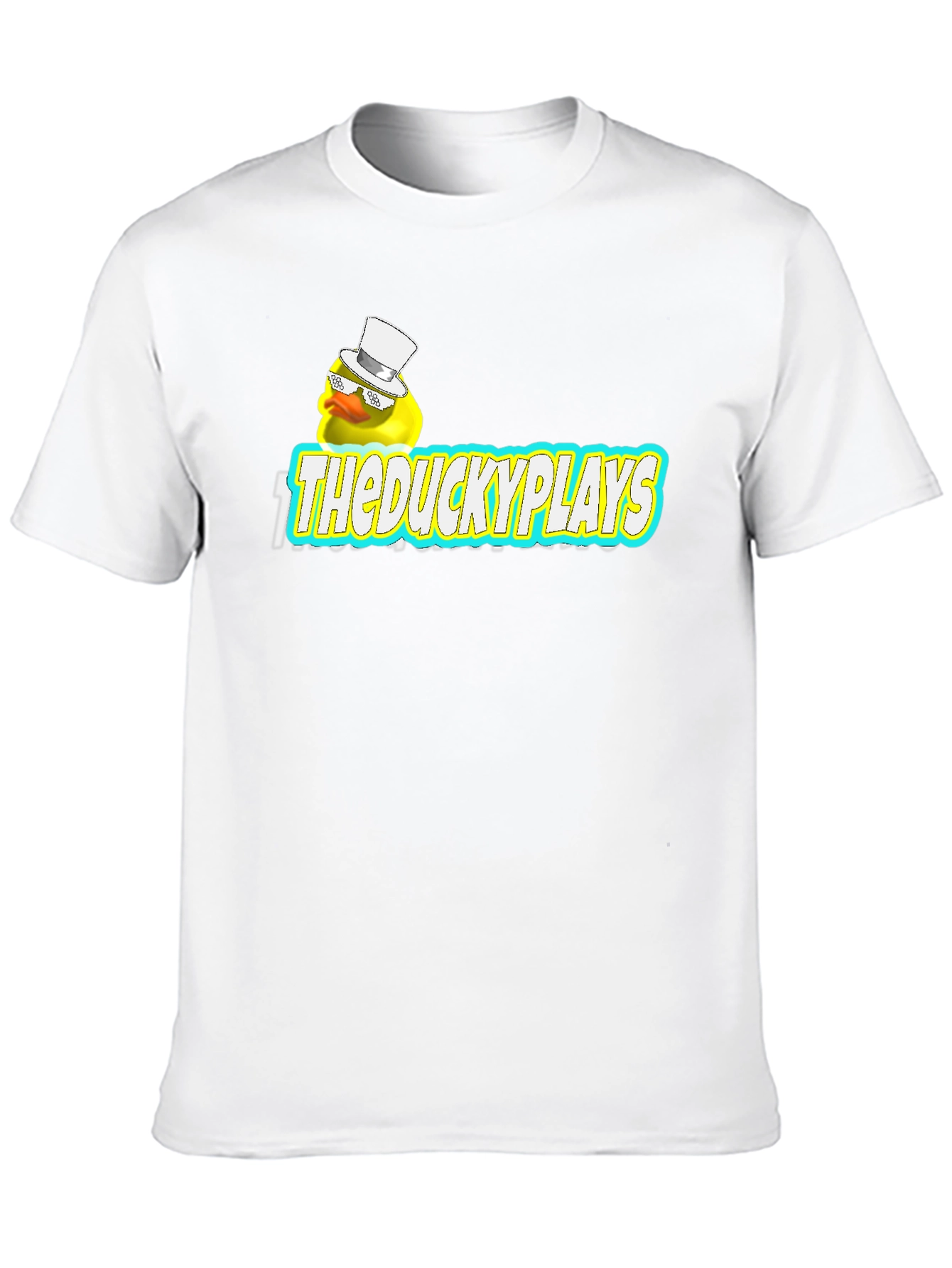 TheDuckyPlays Black Cotton Graphic Tee