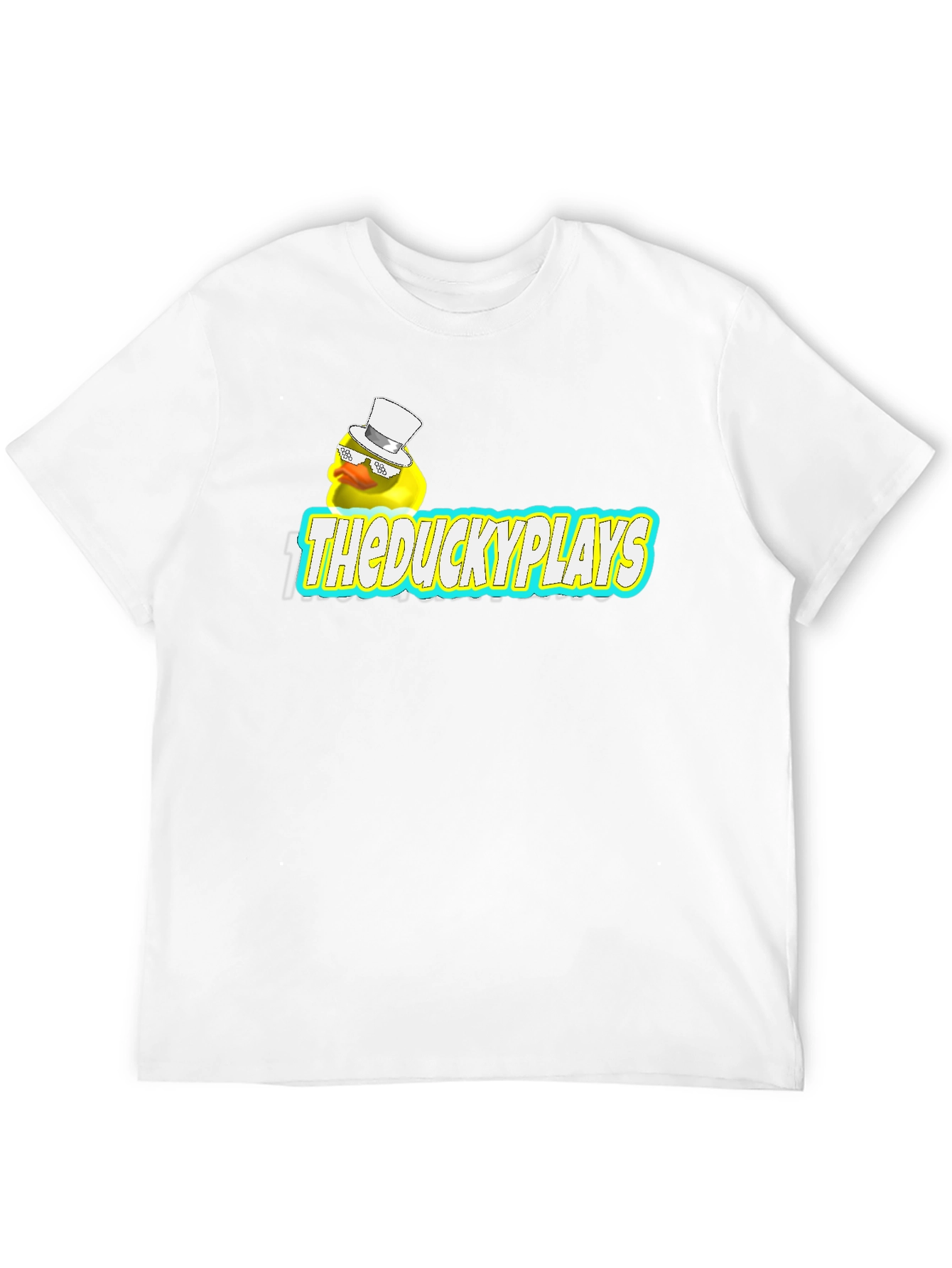 TheDuckyPlays Black Cotton Graphic Tee