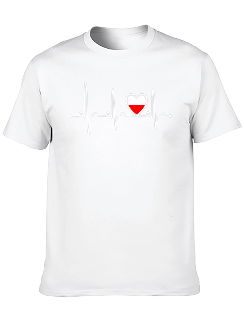Heartbeat Poland Flag Graphic T-Shirt