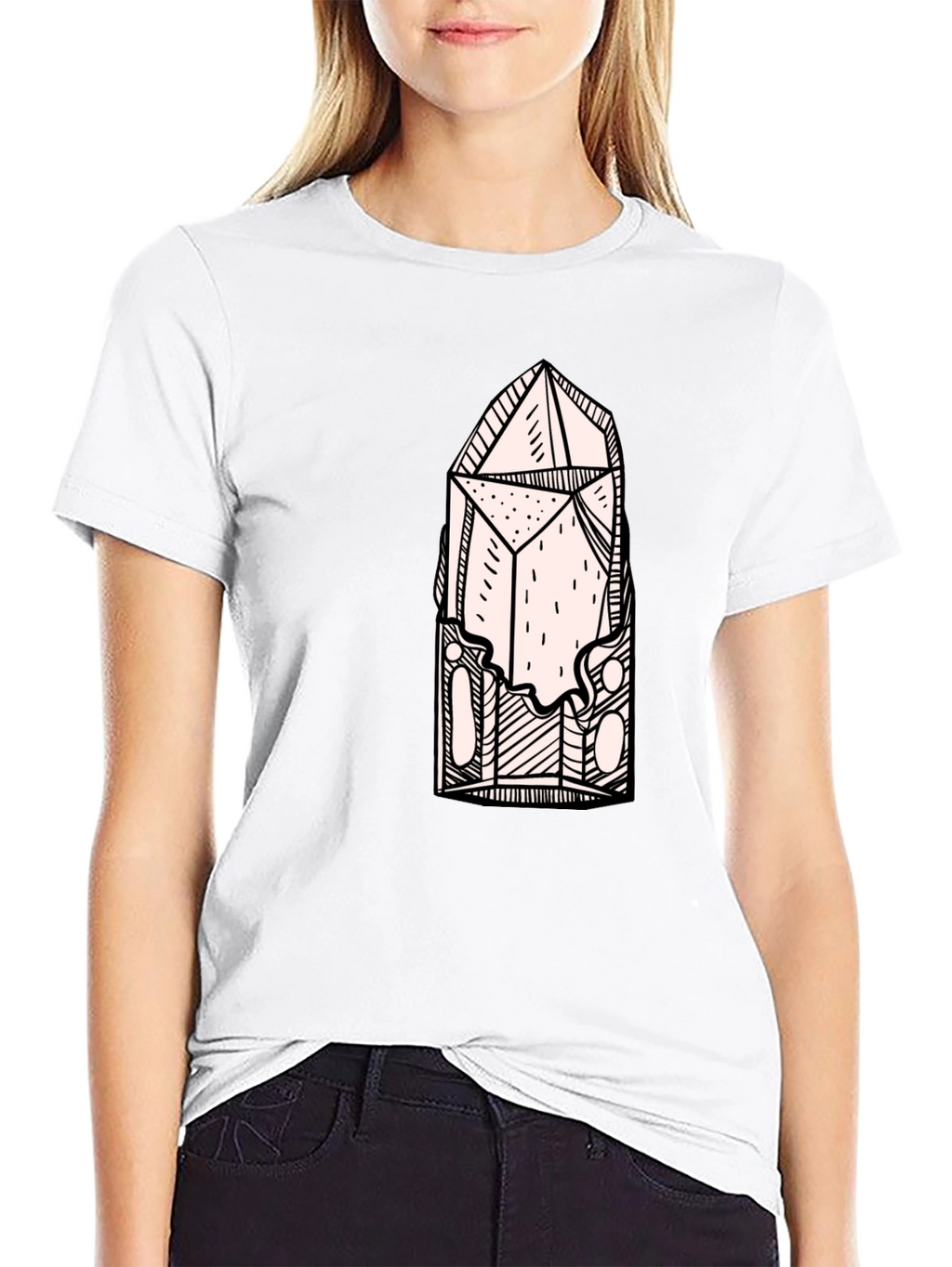 Crystal Design Black T-Shirt