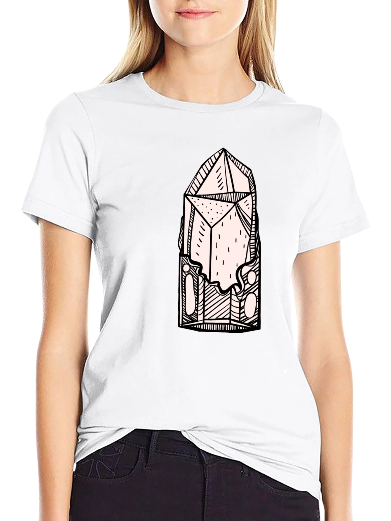Crystal Design Black T-Shirt