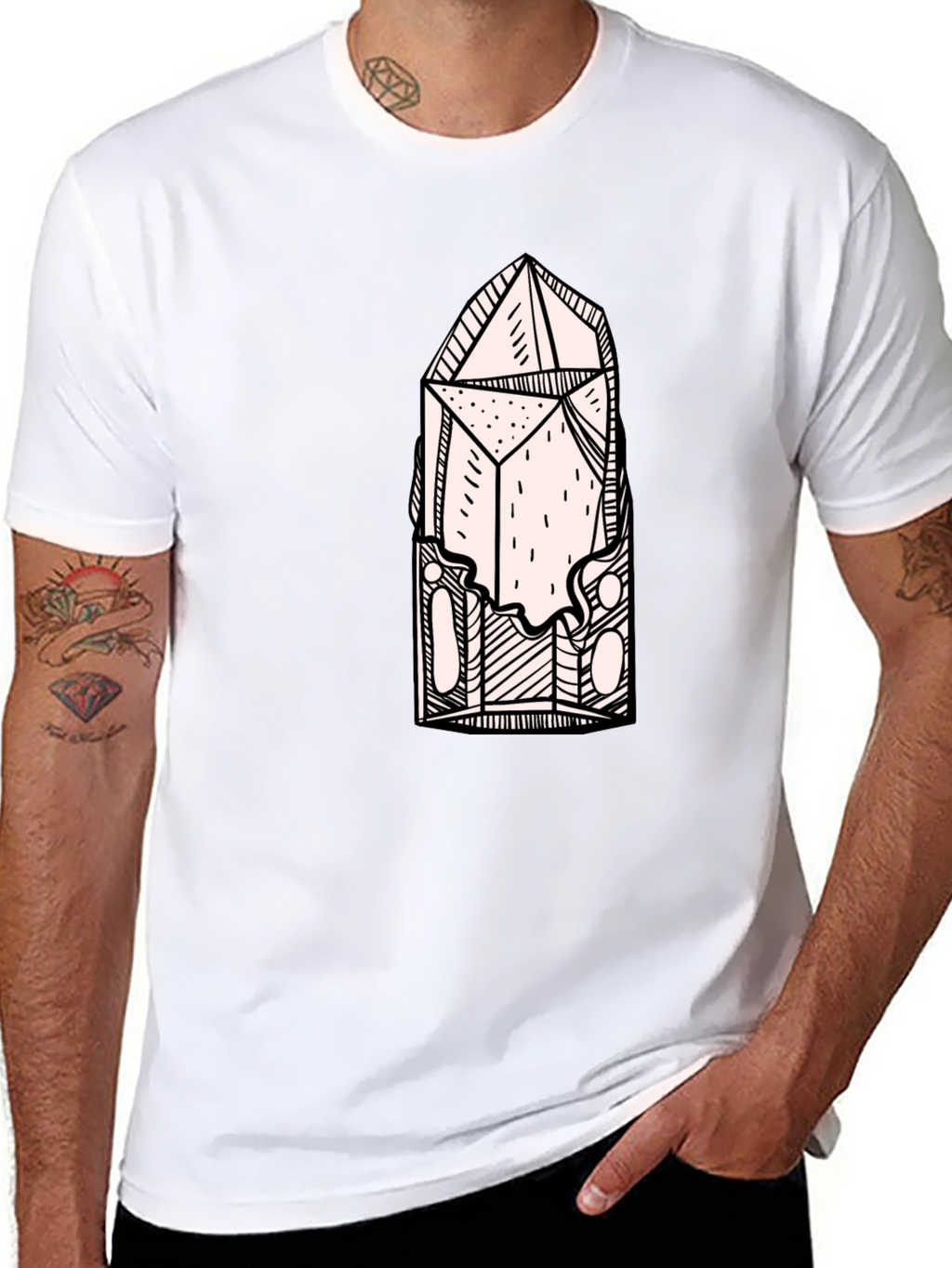 Crystal Design Black T-Shirt
