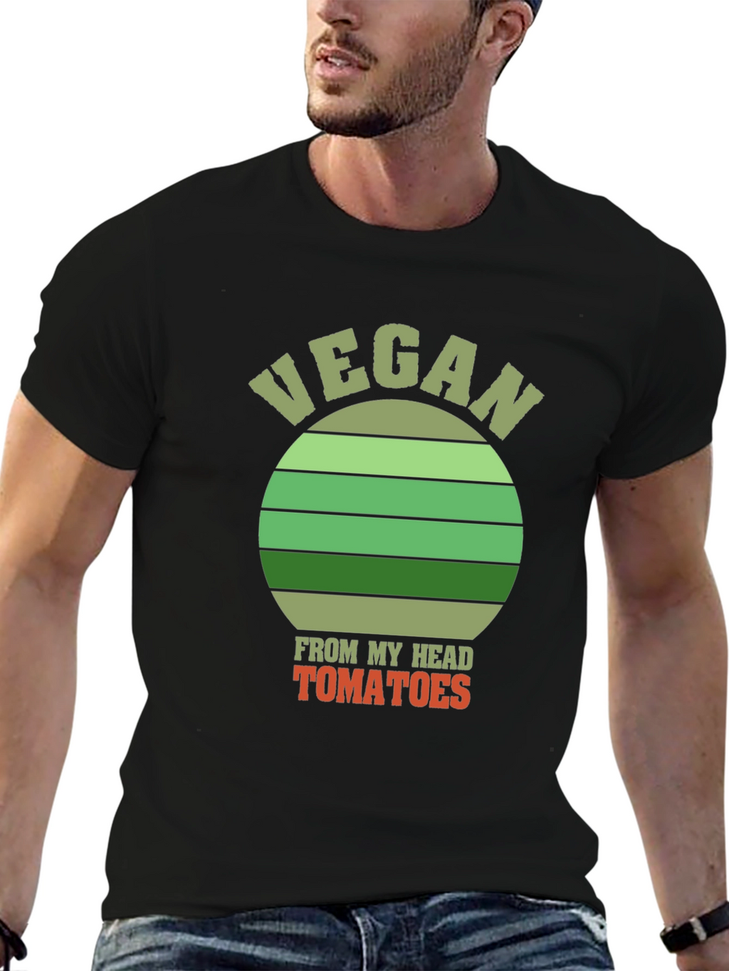 Vegan From My Head Tomatoes Graphic Tee